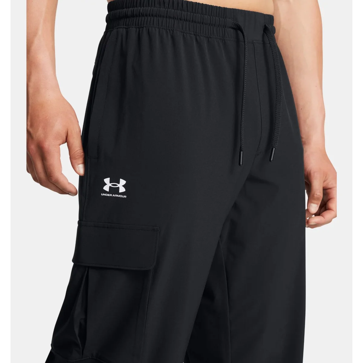 Under Armour Vibe Woven Cargo Pants Men's (Black 001) - Image 2
