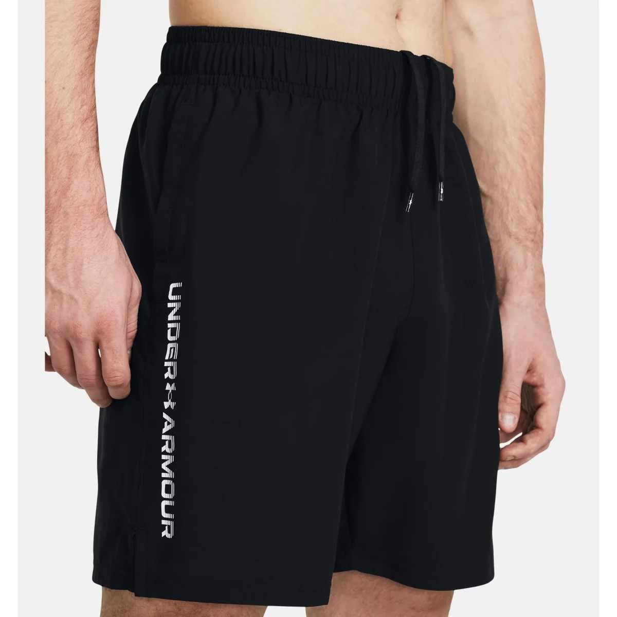 Under Armour Tech Woven Wordmark Shorts Men's (Black White 001)