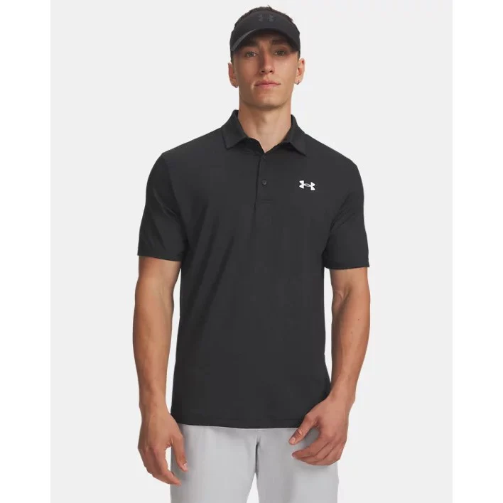 Under Armour Playoff Jacquard Polo Shirt Men's (Black 004)