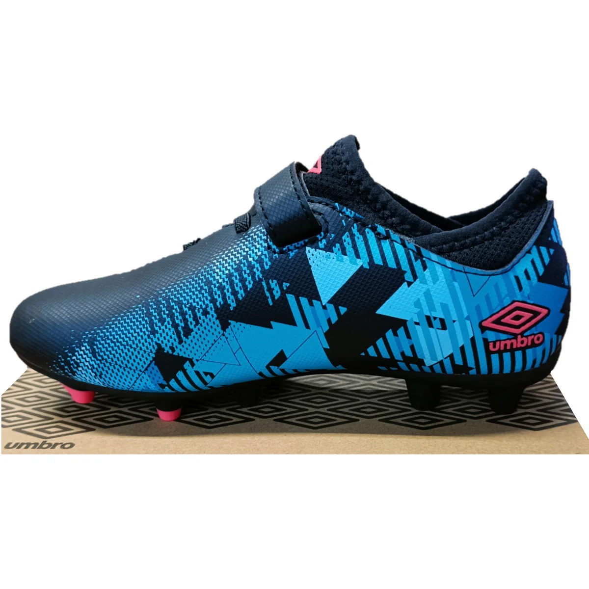Umbro Formation III Firm Ground Football Boots Kid's (Black Coral MVH) - Image 3