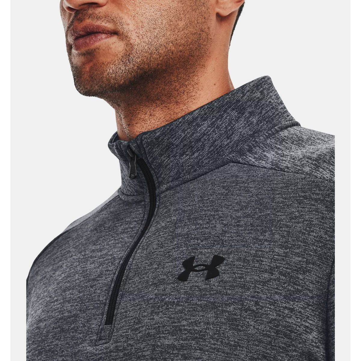 Under Armour Fleece Quarter Zip Top Men’s (Grey 012) - Image 3