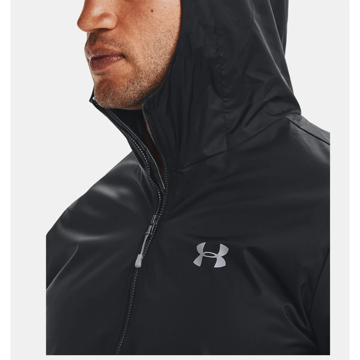 Under Armour Forefront Rain Jacket Men's (Black) - Image 3