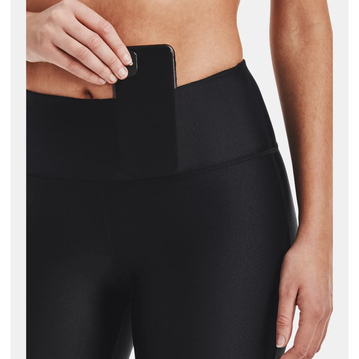 Under Armour HeatGear Armour Bike Shorts Women's (Black White 001) - Image 3