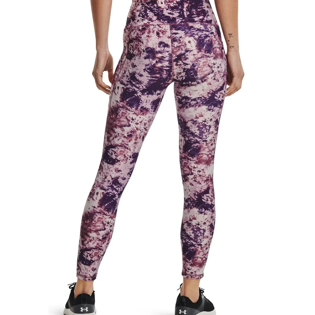 Under Armour HG Hi-Rise Printed Leggings Womens (Purple 554) - Image 2