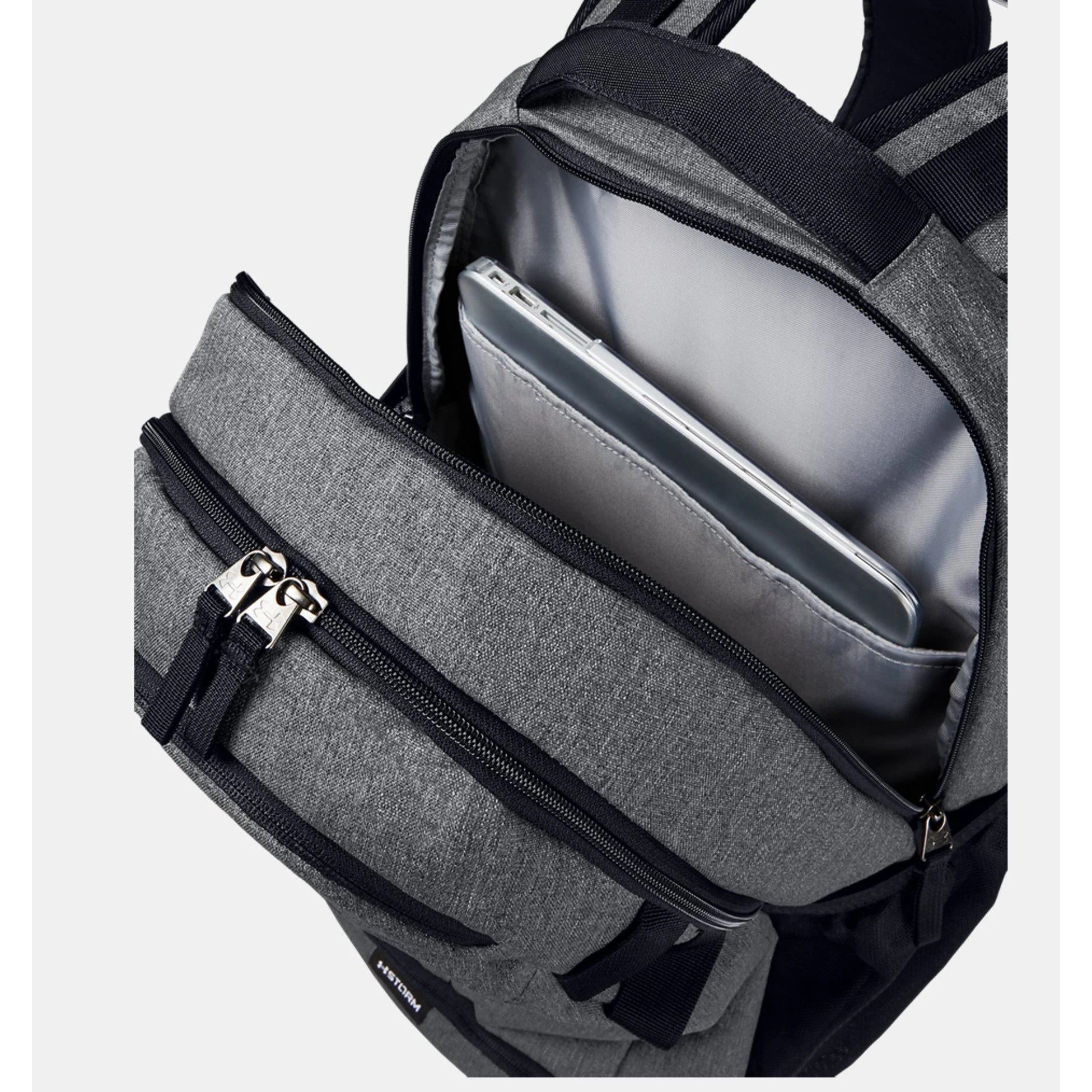 Under Armour Hustle 5.0 Backpack (Grey 002) - Image 3