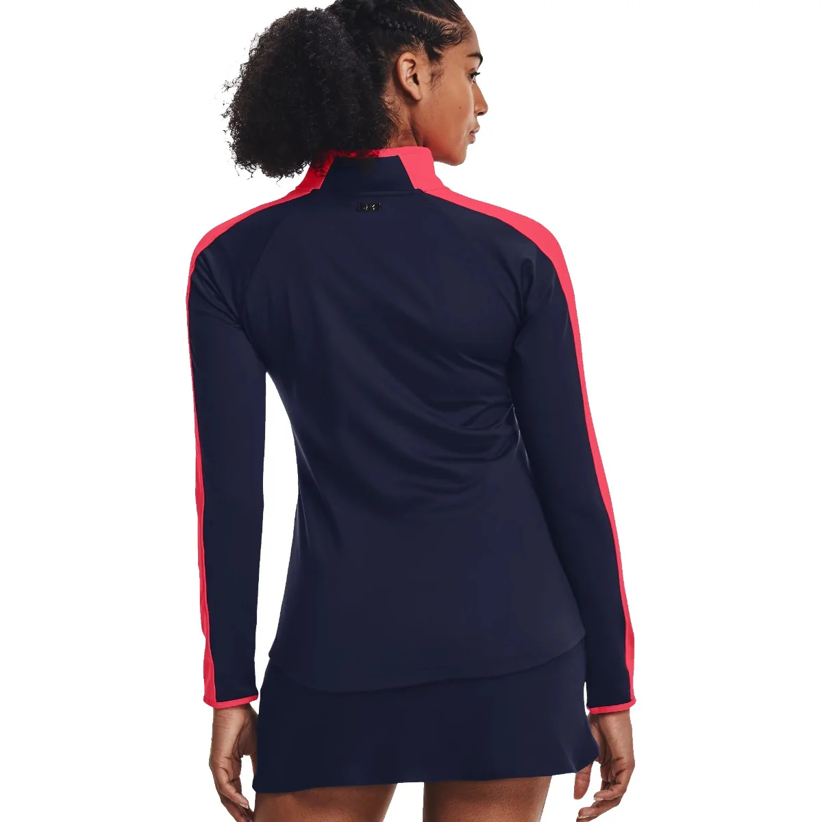Under Armour Storm Midlayer 1/2 Zip Top Womens (Navy Pink 411) - Image 3