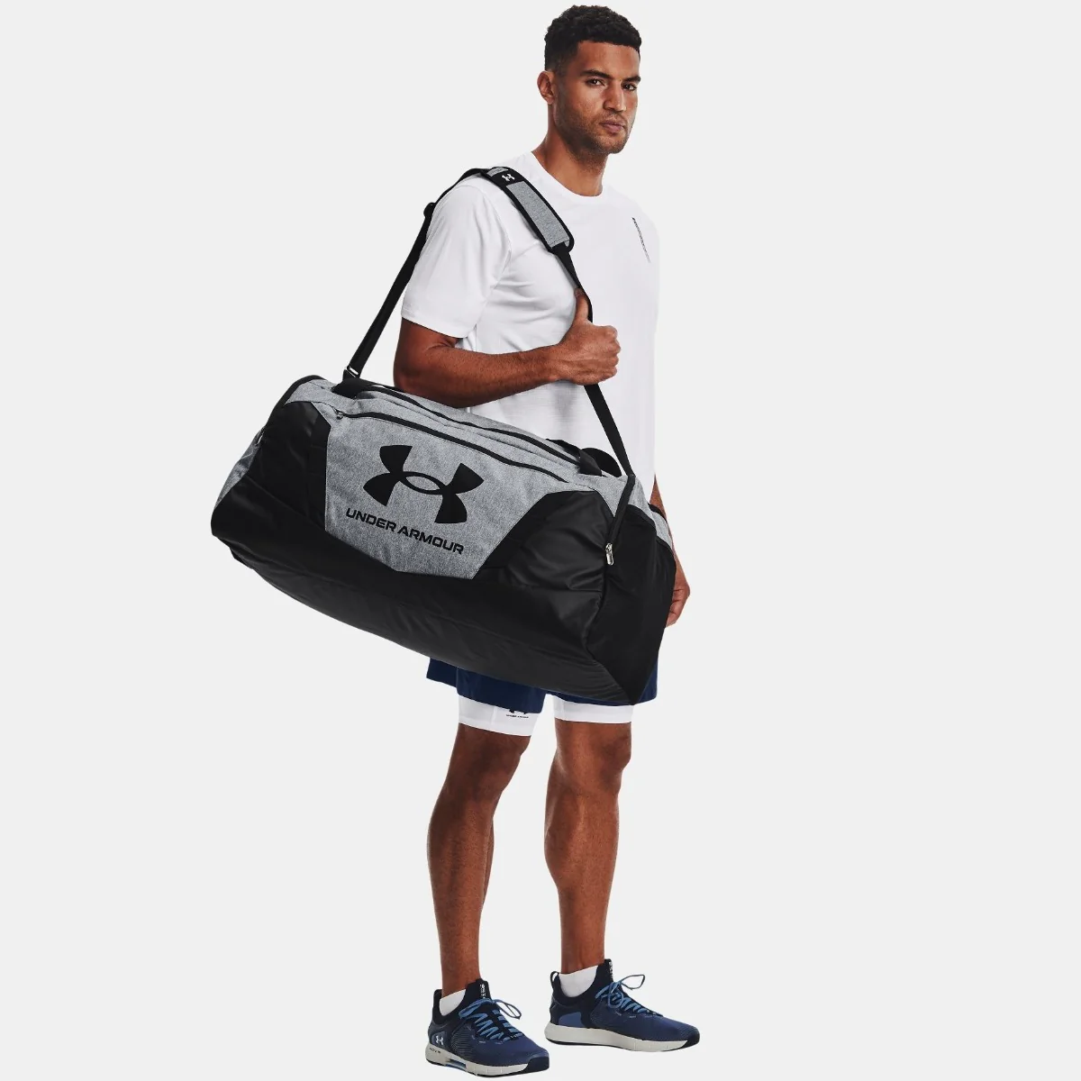 Under Armour Undeniable 5.0 Large Duffle Bag (Grey Black 012) - Image 6