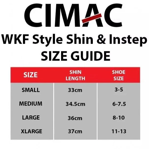 Cimac WKF Style Shin Removable Instep Pads - Image 5