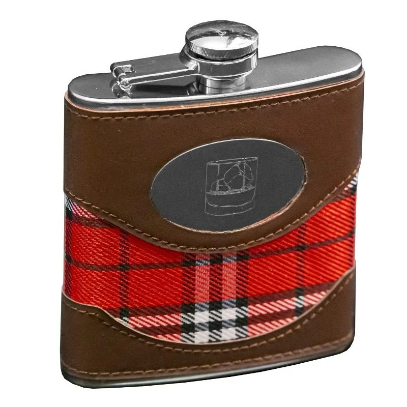 World of Whiskies Hip Flask (Tartan) - Image 3