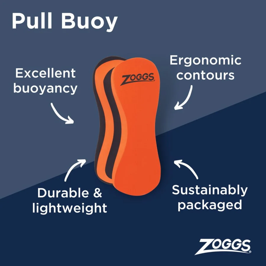 Zoggs Pull Buoy (Black Orange) - Image 2